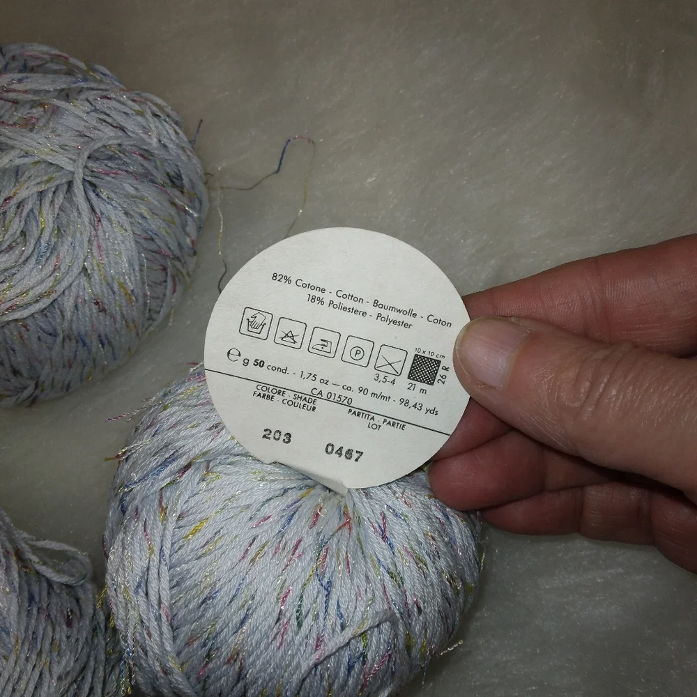 YARN Filatura Di Crosa Deborah yarn. 3 balls, 2 with tags, 1 without